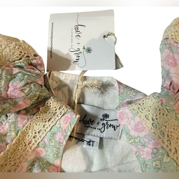 Love + Grow Floral Crochet Dress Size 4T NWT - Picture 3 of 6